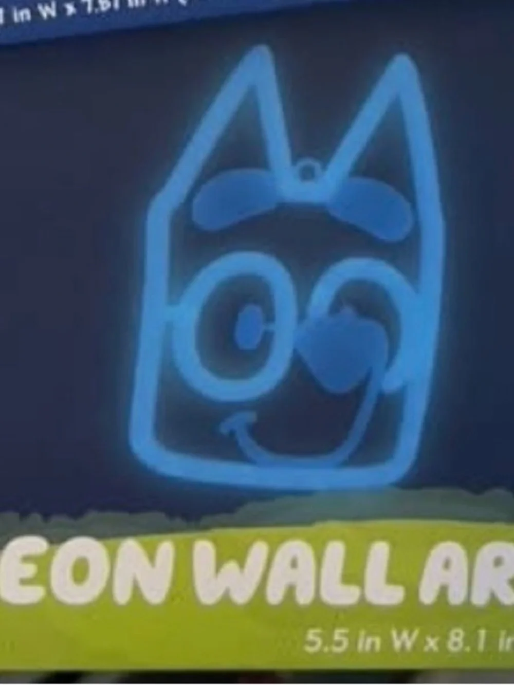 Blue Neon Cat Wall Art Sign